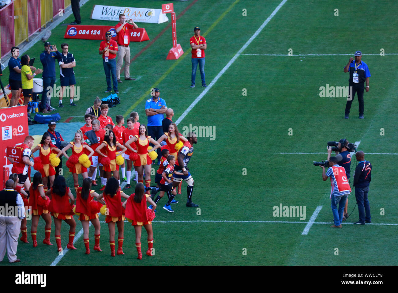 Die stormers v Bullen | Super Rugby 2019 Match bei Newlands am 27. April in Kapstadt, Südafrika. Stockfoto