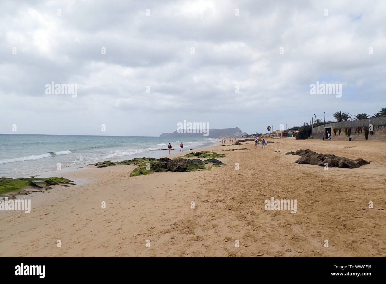 Strand der Insel Porto Santo Madeira Portugal Europa Stockfoto