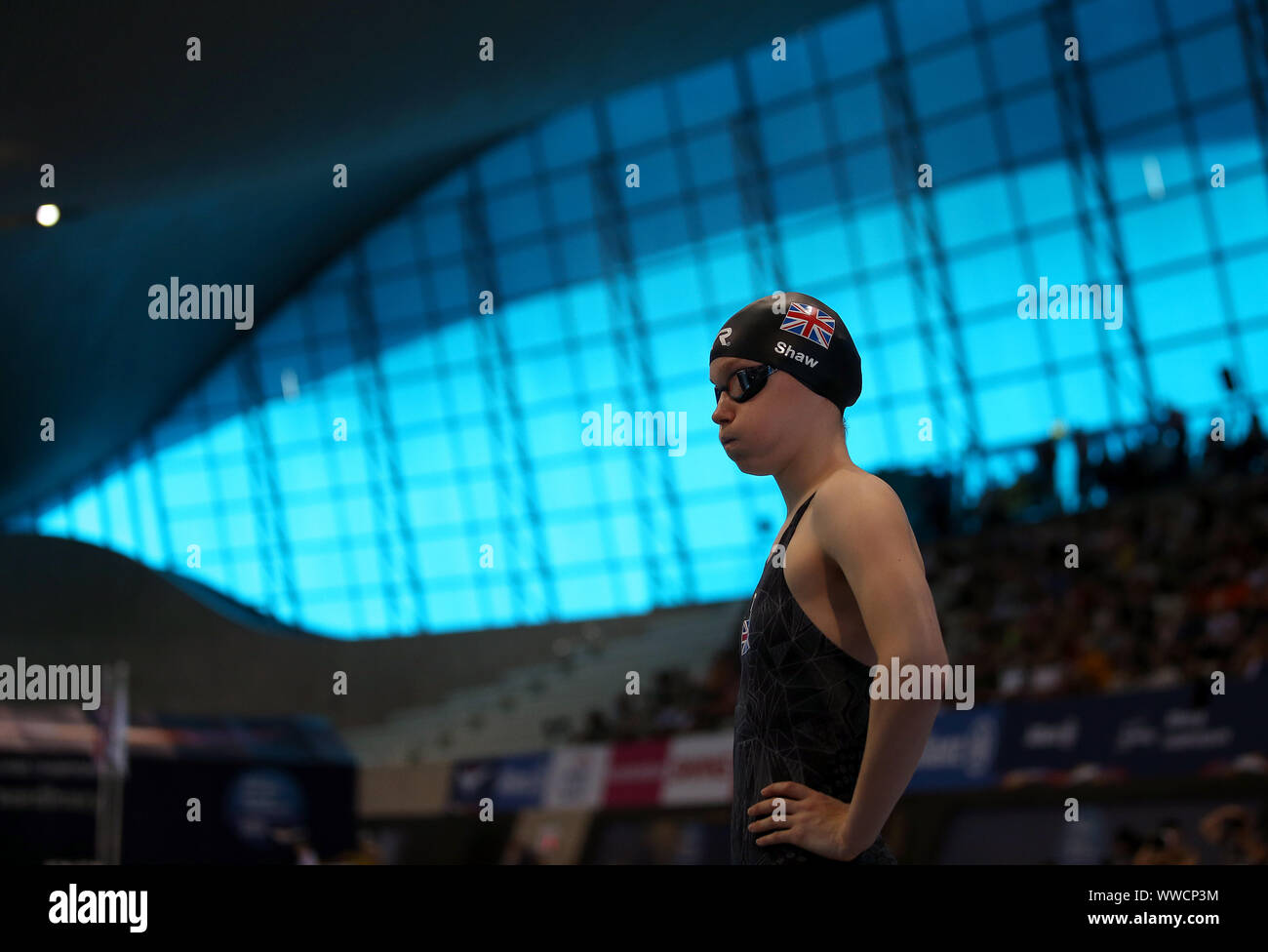 Großbritanniens Toni Shaw während 50 m der Frauen Freestyle S9 Heat 2 am Tag sieben der Welt Para Schwimmen Allianz Meisterschaften an der London Aquatic Centre, London. Stockfoto