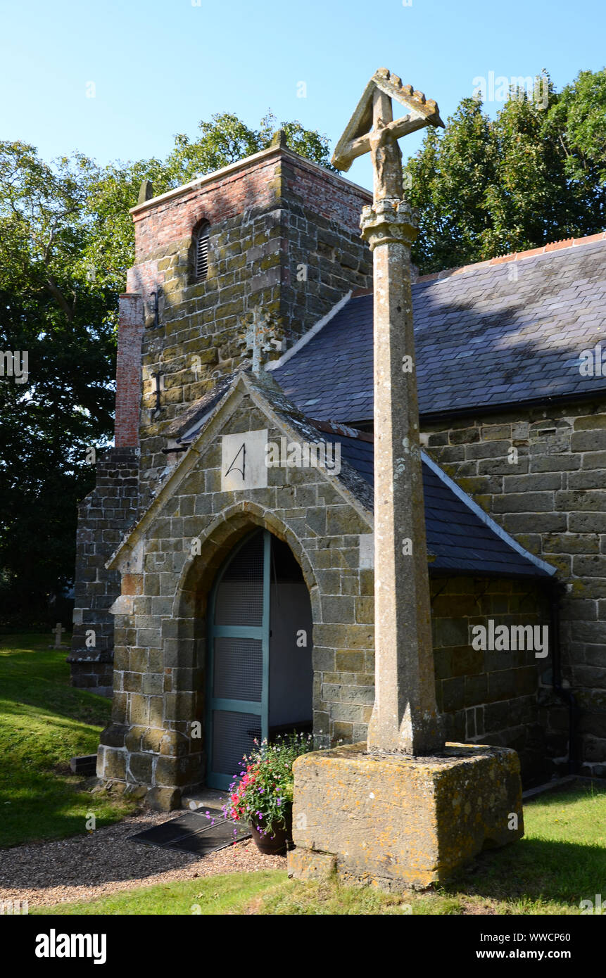 St Margaret's Church, Somersby, Lincs. UK. Alfred, Lord Tennyson Vater George war Rektor hier bis zu seinem Tod im Jahr 1831 Stockfoto