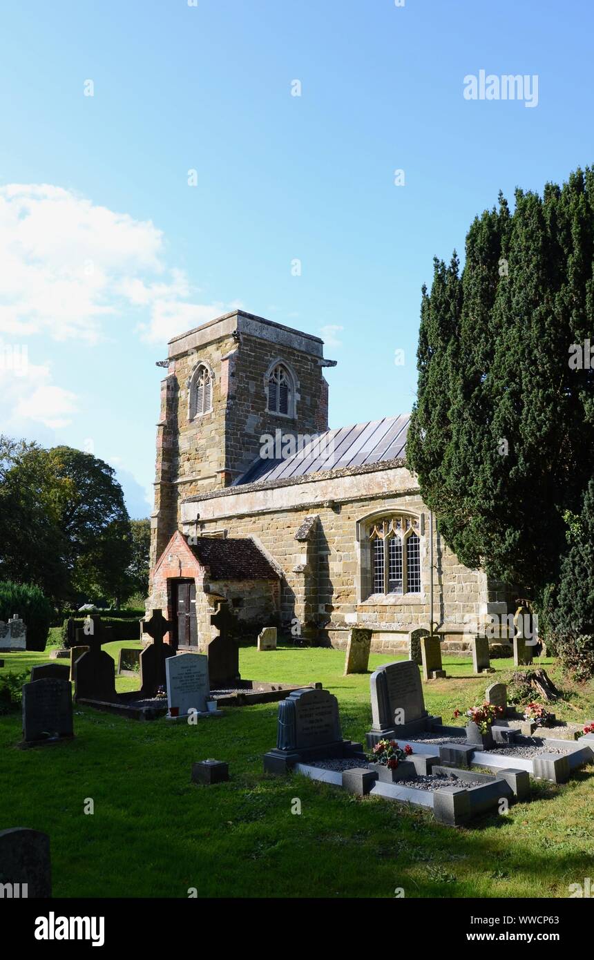 St Margaret's Church, Somersby, Lincs. UK. Alfred, Lord Tennyson Vater George war Rektor hier bis zu seinem Tod im Jahr 1831 Stockfoto