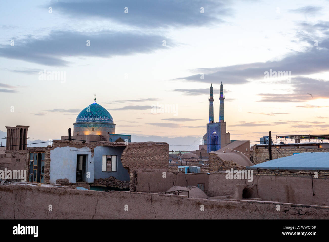 Blick über die Dächer von Yazd, Iran Stockfoto