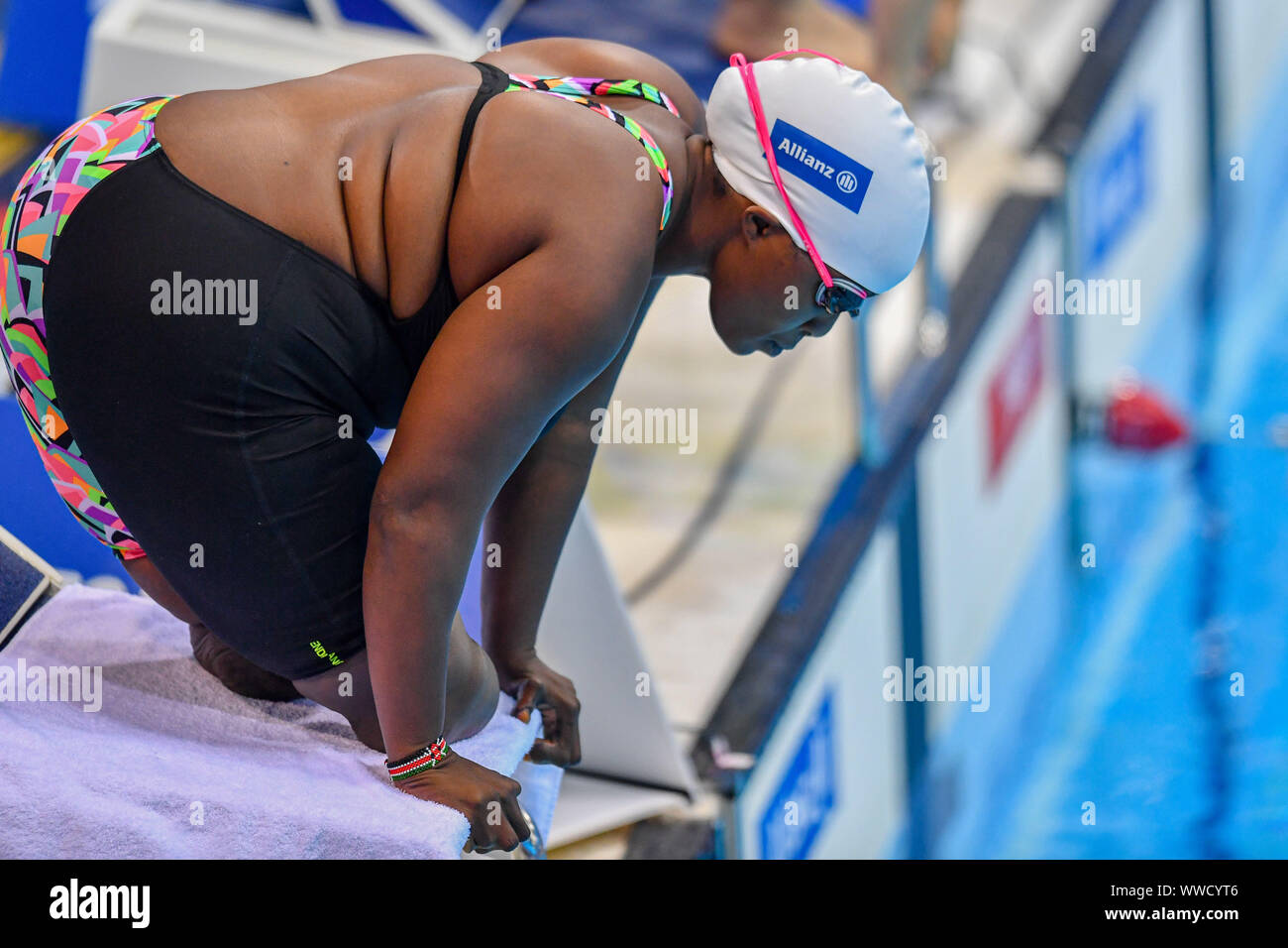 London, Großbritannien. 15. September 2019. Ann Wacuka von Kennan in WomenÕs 50 m Freistil S7 während 2019 weltweit Para Schwimmen Allianz Meisterschaften - Tag 7 Heizt in London Aquatics Center am Sonntag, den 15. September 2019. LONDON ENGLAND. Credit: Taka G Wu/Alamy leben Nachrichten Stockfoto