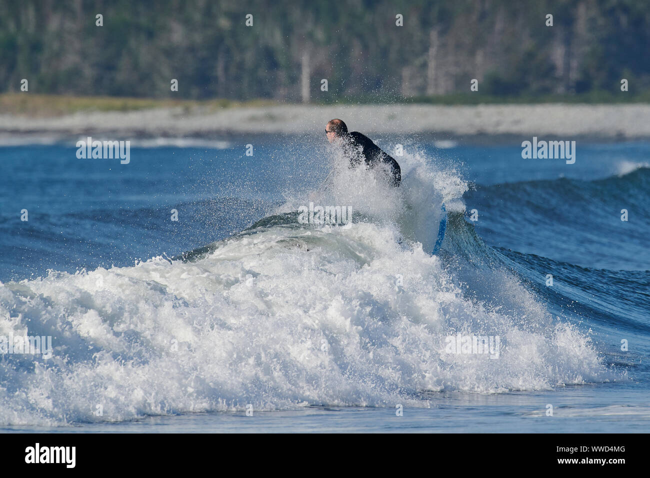 Surfer, Cherry Hill Beach, Nova Scotia, Kanada Stockfoto