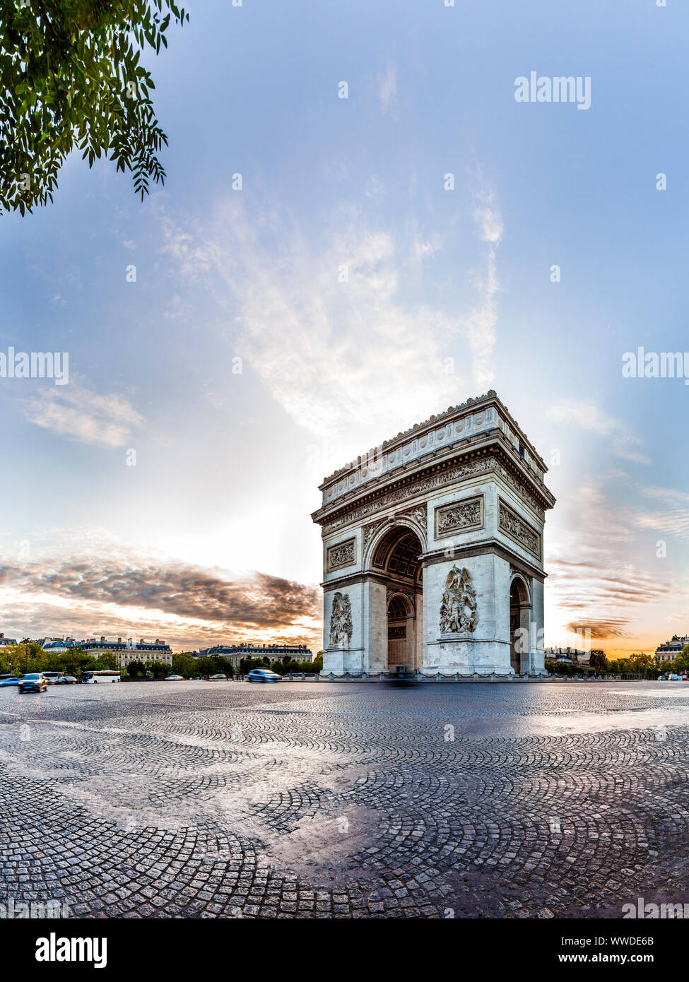 Paris Triumphbogen der Arc de Triomphe de l'Etoile, Frankreich Stockfoto