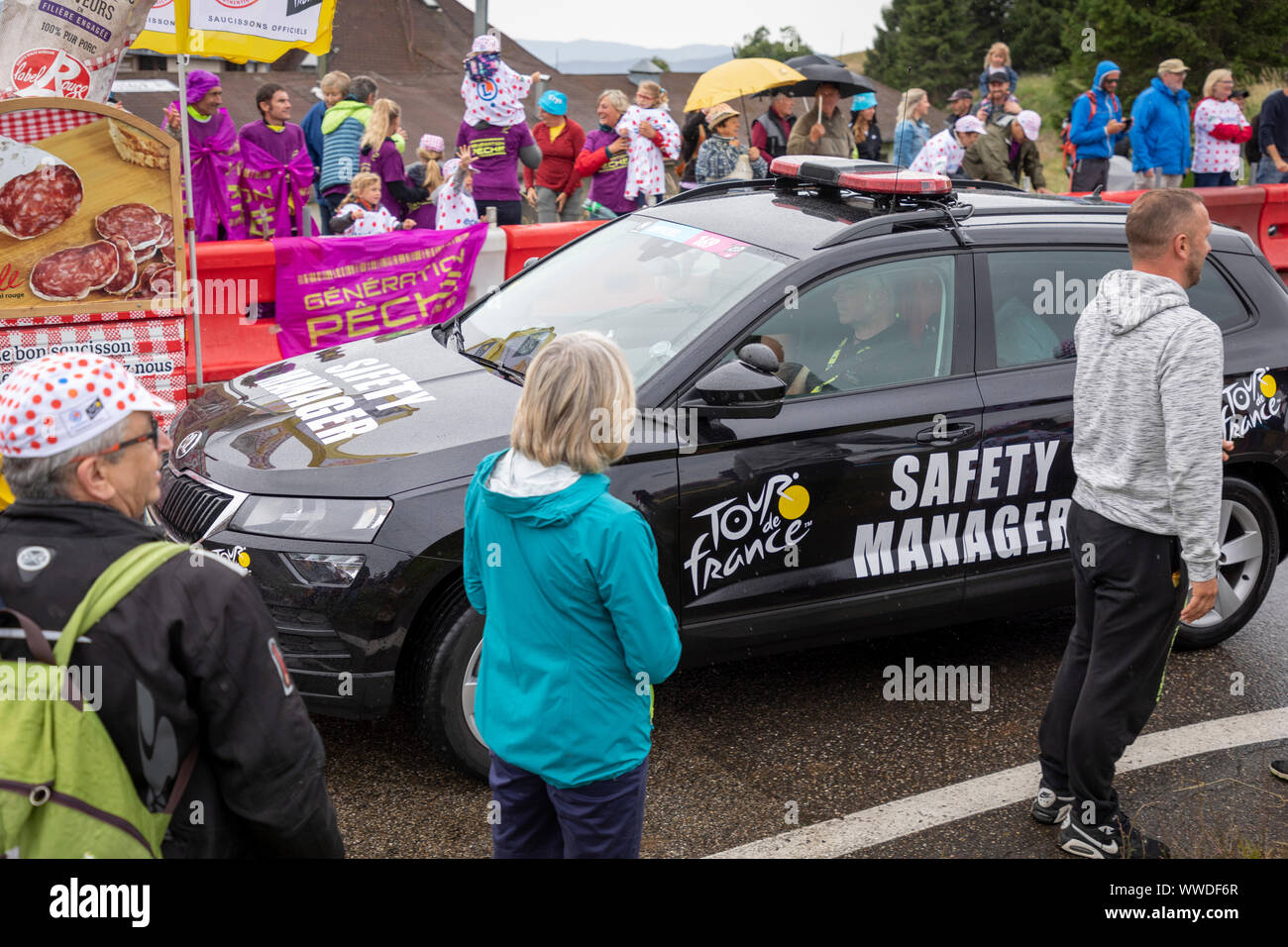 Phase 6 der Tour de France 2019, La Markstein, Frankreich. Stockfoto