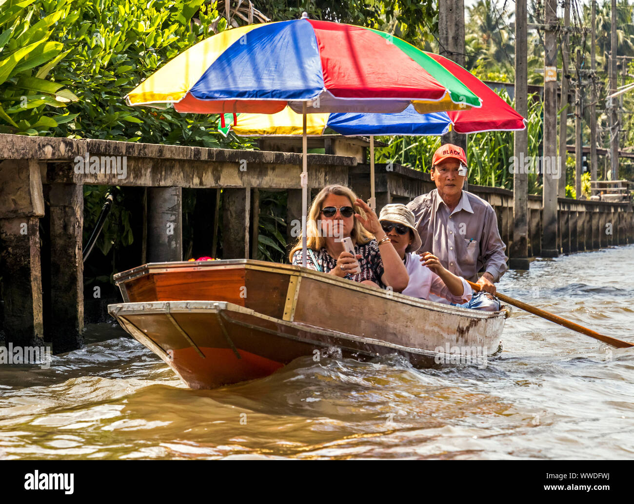 Damnoen Saduak Floating Market Thailand Stockfoto