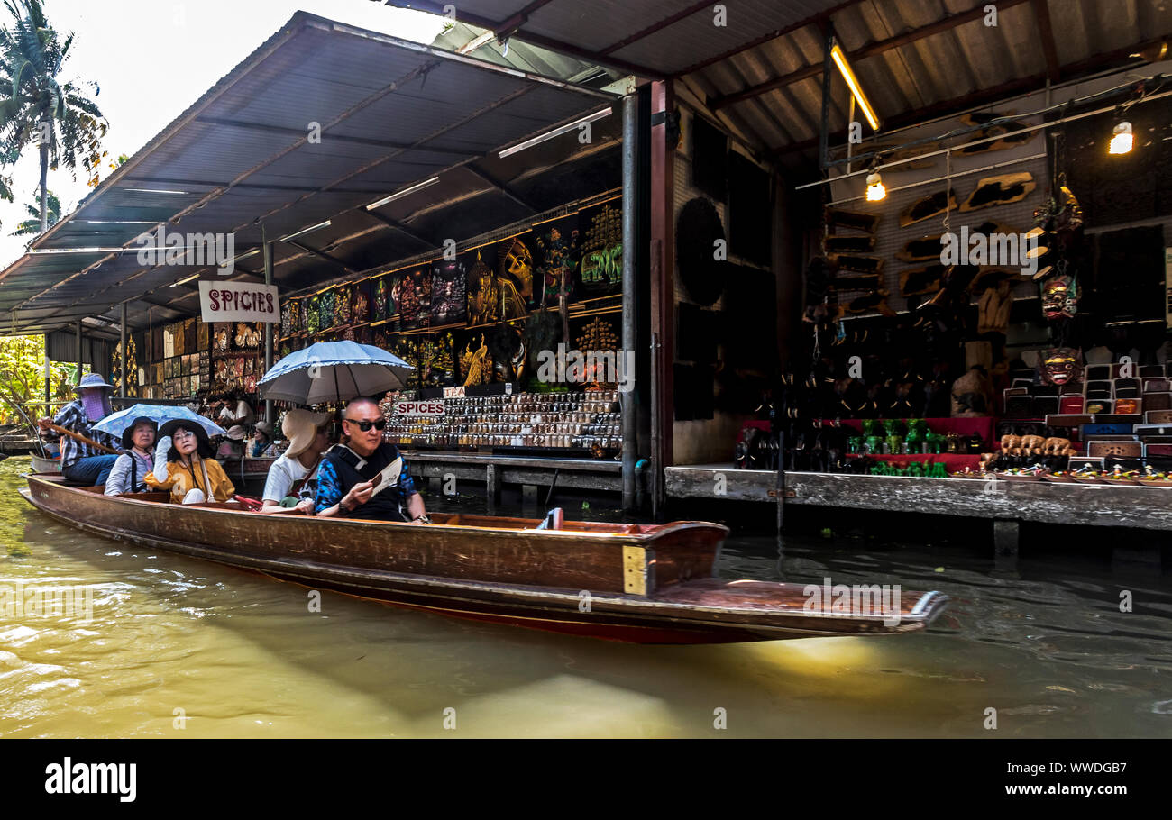 Damnoen Saduak Floating Market Thailand Stockfoto