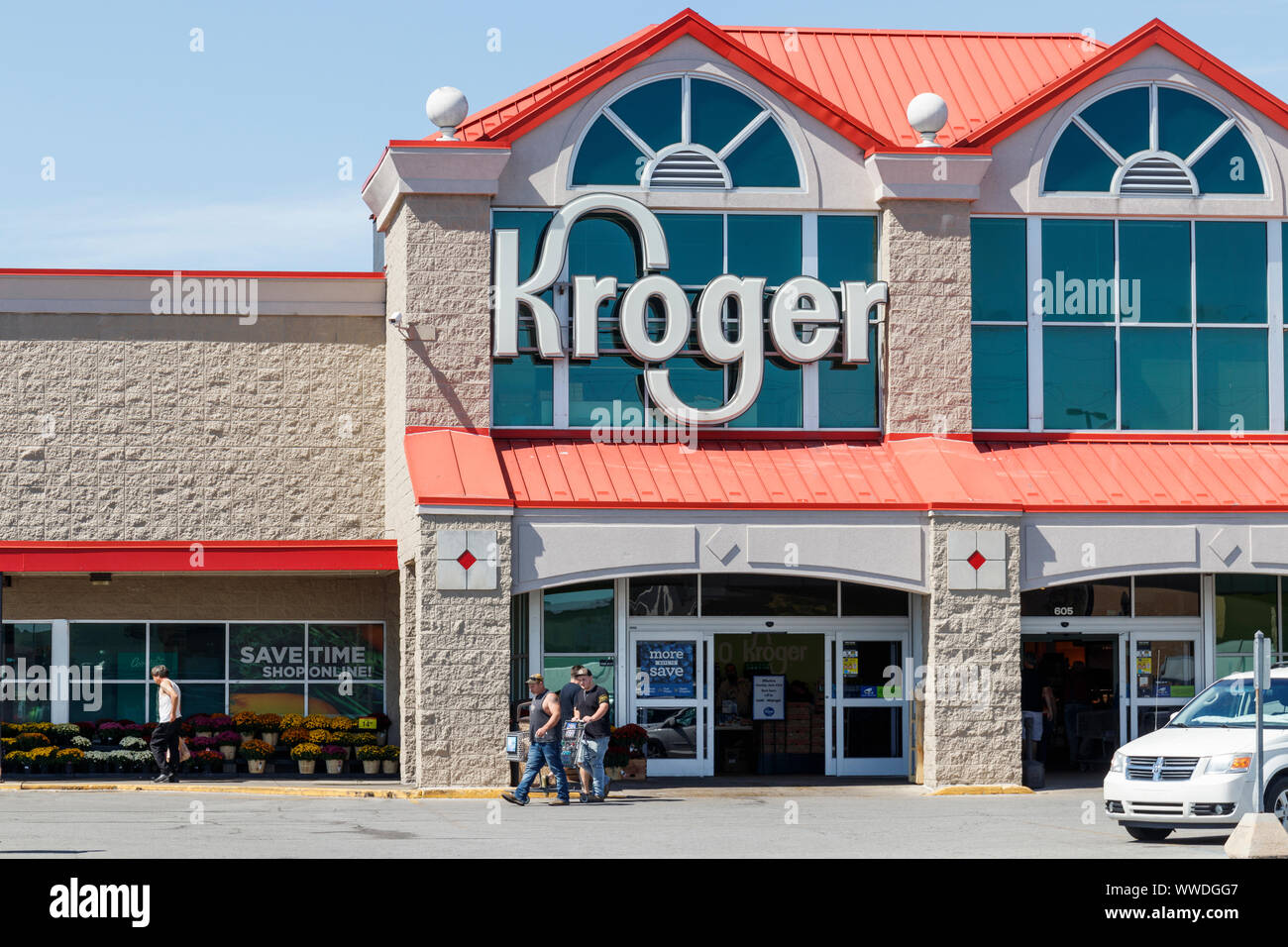 Kokomo - ca. September 2019: Kroger Supermarkt. Die Kroger Co. ist einer der weltweit größten Lebensmittelhändler V Stockfoto