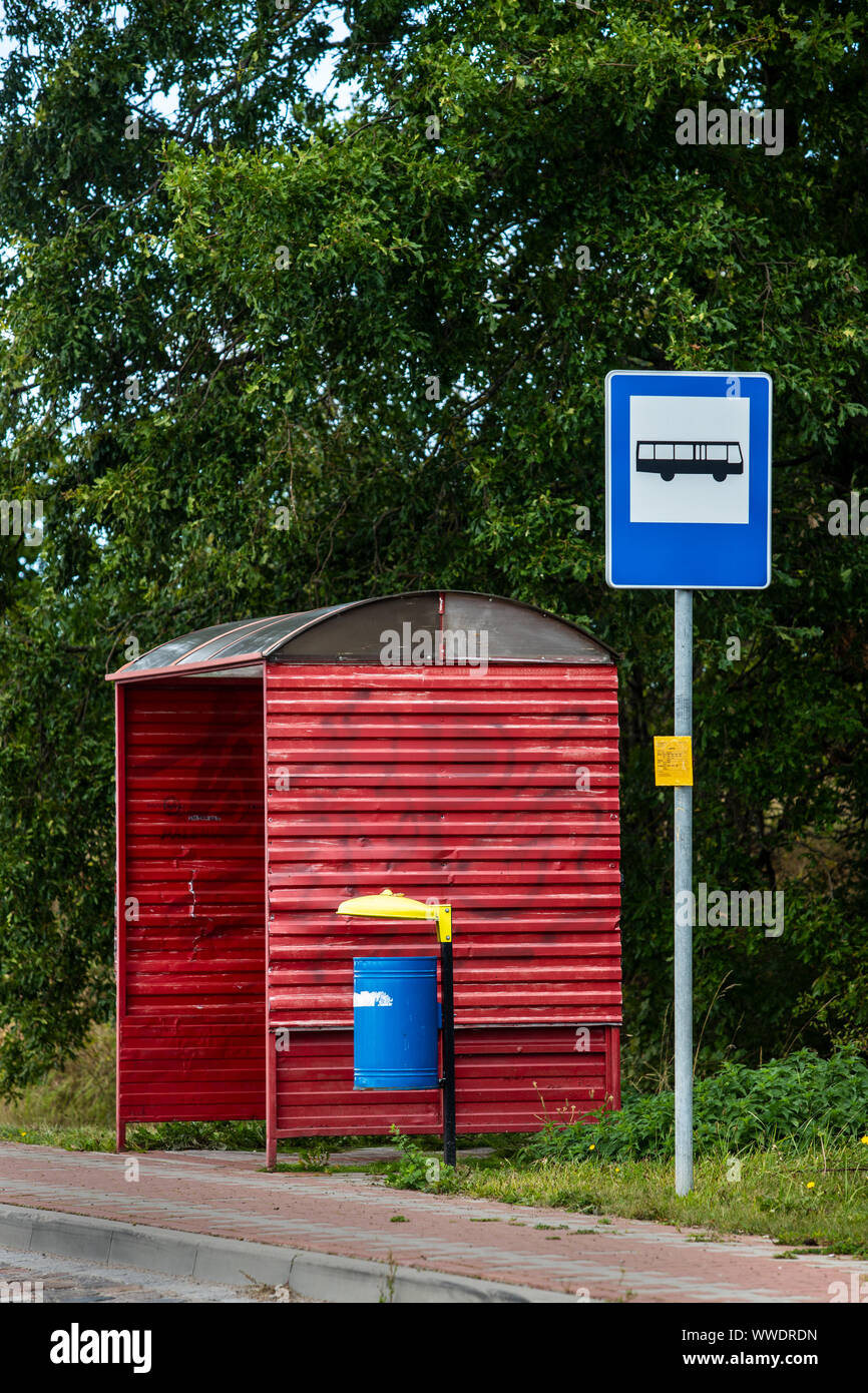 Wartehalle für den Trainer Stockfoto
