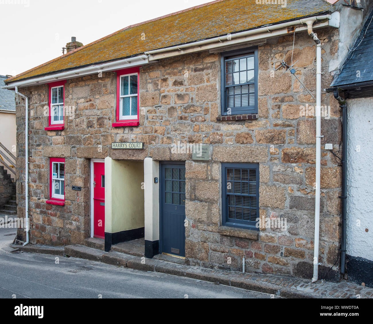 Alfred Wallis Ferienhaus in St Ives Cornwall. Der Künstler Alfred Wallis (1855-1952), der hier nach dem Tod seiner Frau im Jahre 1922 und zogen hinauf die Malerei. Stockfoto