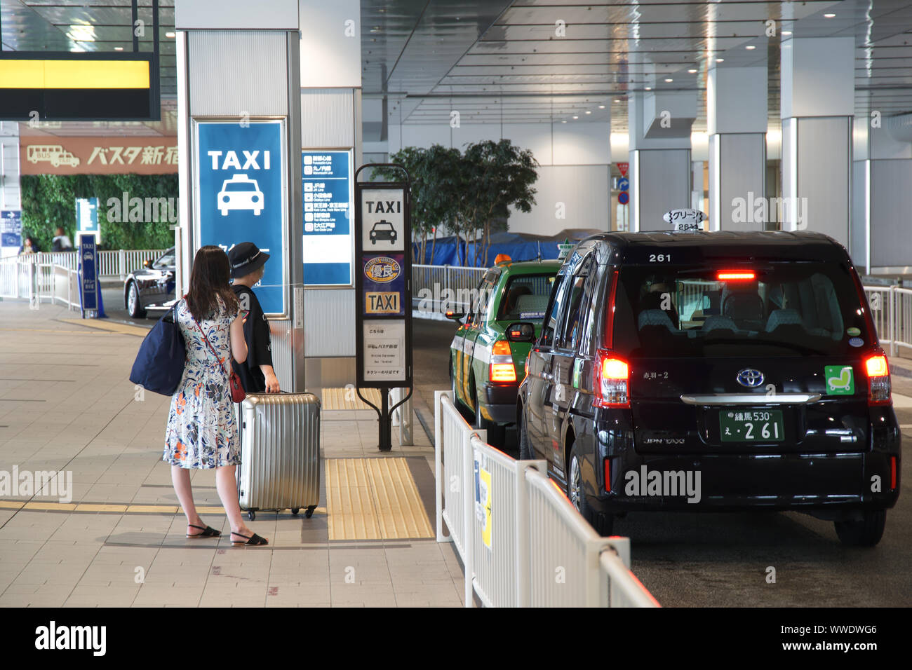 Taxi Autos in Tokyo Japan Stockfoto