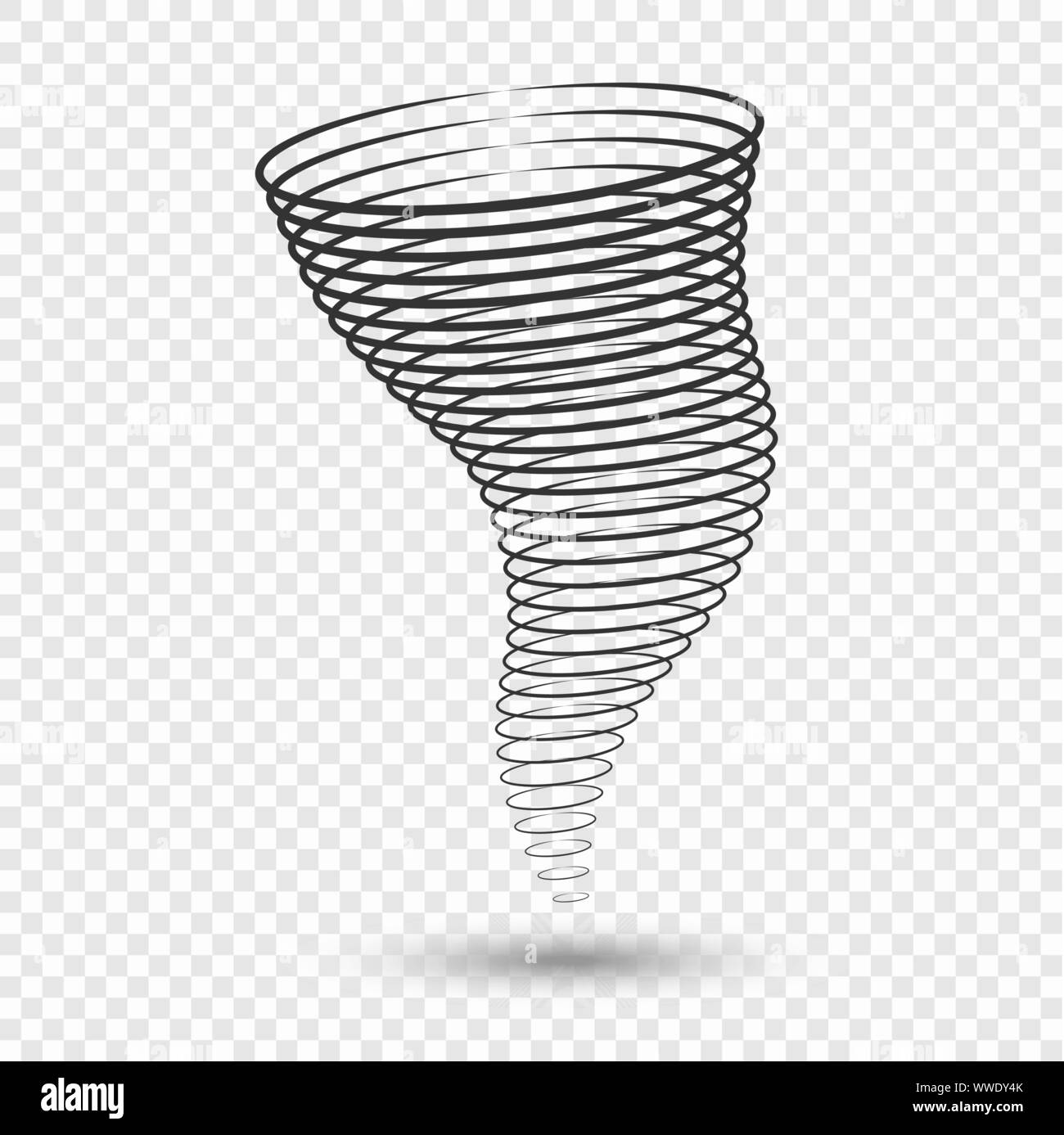 Tornado Vektorgrafiken. Wetter Symbole - Naturkatastrophe, wirbelsturm Wind, Sturm Stock Vektor