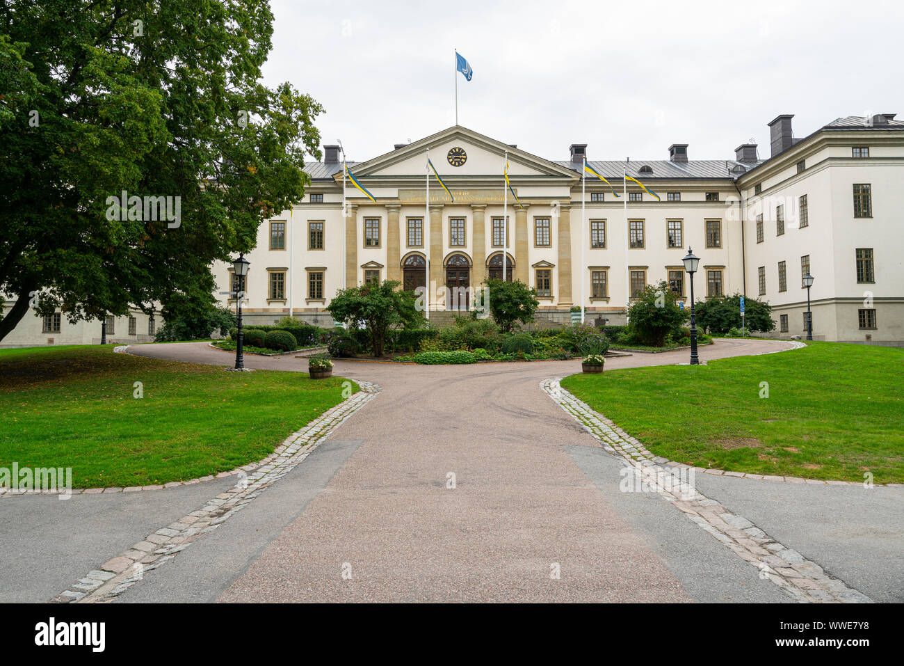 Stockholm, Schweden. September 2019. Die Verwaltungsgebäude für den Stockholm County Council. Stockfoto