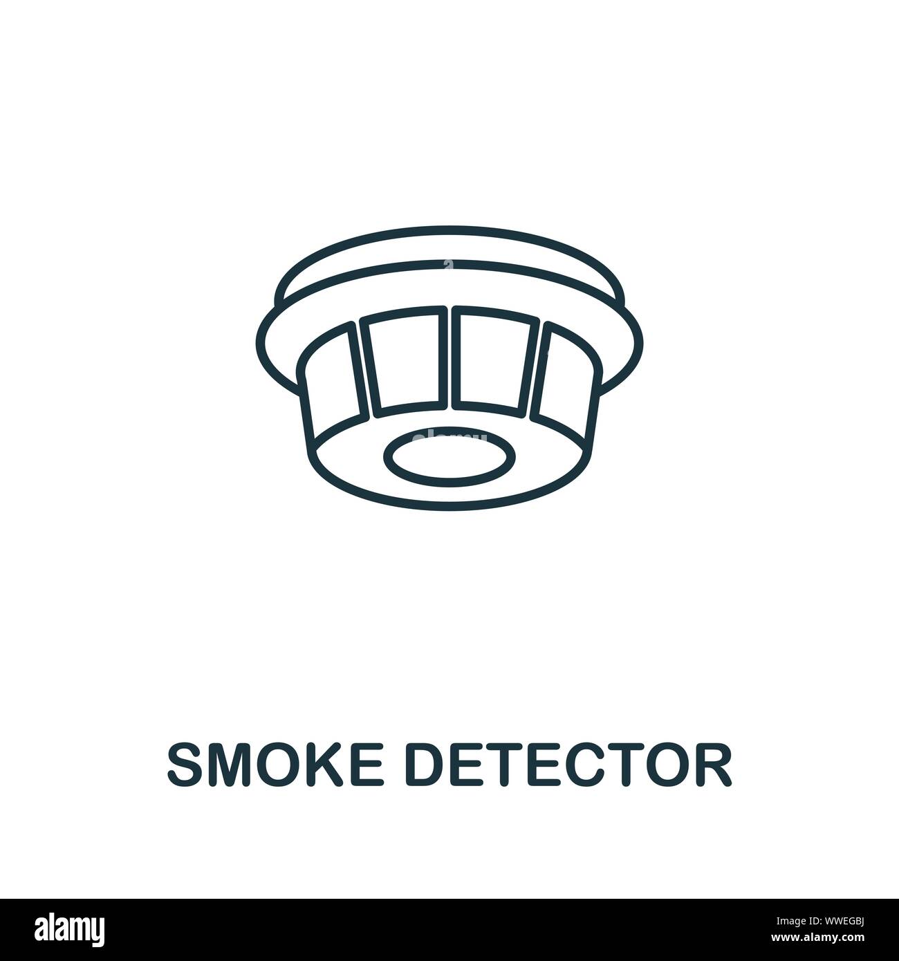 Rauchmelder Gliederung Symbol. Thin Line Konzept Element aus Brandschutz  icons Collection. Kreative Rauchmelder Symbol für mobile Apps und  Internetnutzung Stock-Vektorgrafik - Alamy