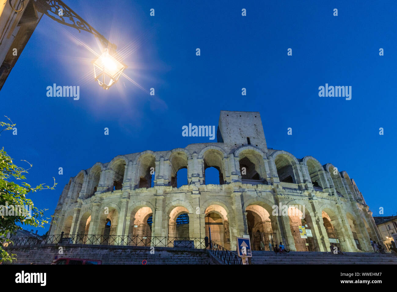 Römische Amphitheater in Arles, Provence, Bouce du Rhone, Frankreich Stockfoto