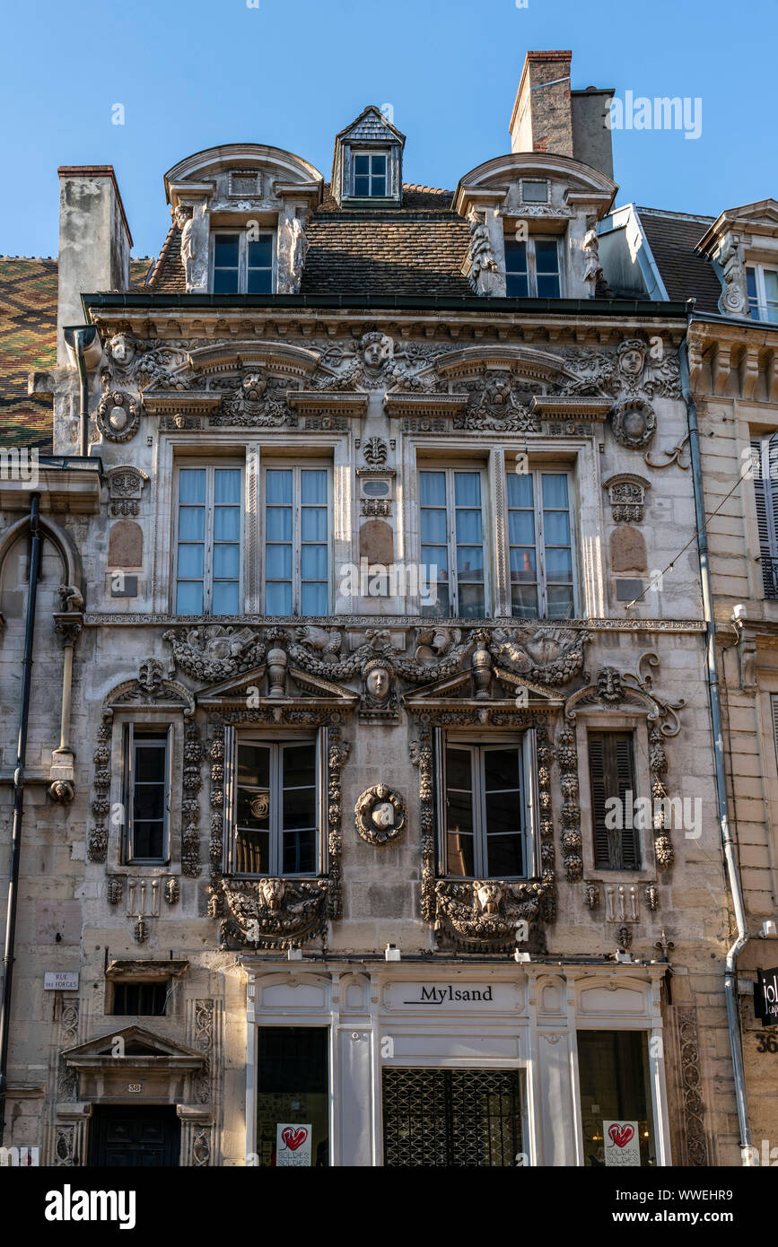 Maison Maillard, Renaissance Architektur, rue des Forges in Dijon Cote d oder, Burgund, Frankreich Stockfoto