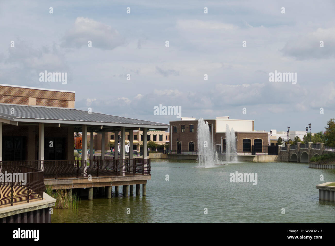 Einzelhandel in der OWA Vergnügungspark am Foley, Alabama, USA Stockfoto