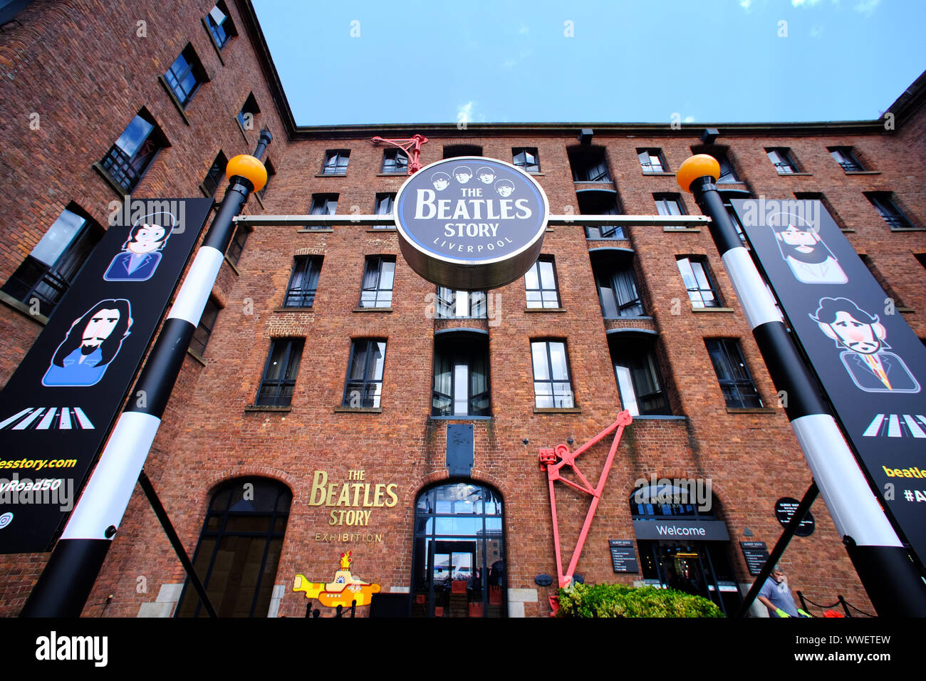 Die Beatles Story Museum, dem Albert Dock, Liverpool, Großbritannien Stockfoto