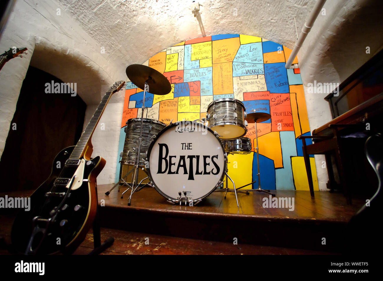 Erholung von den Cavern Club in Liverpool, Großbritannien, bekannt als Schauplatz für die Beatles. Stockfoto