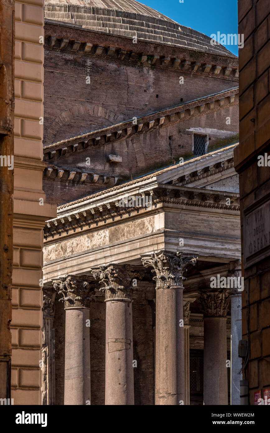 Das Pantheon in Rom, Italien. Das Pantheon, Rom, Italien. Pantheon ist eine berühmte Denkmal der antiken römischen Kultur, die Vorl. Stockfoto