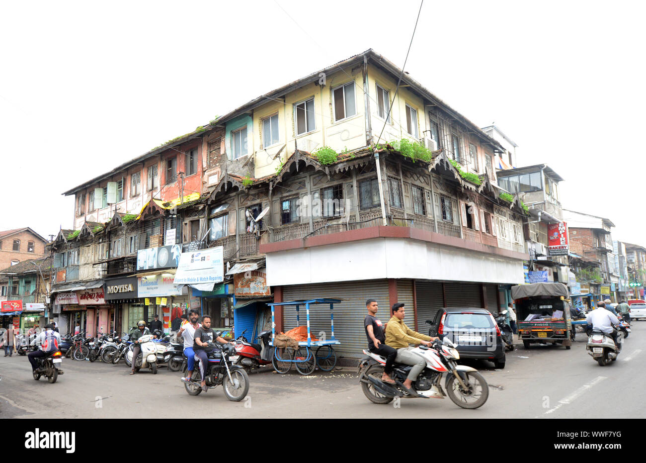 Ein wunderschönes altes Gebäude in Pune, Indien. Stockfoto