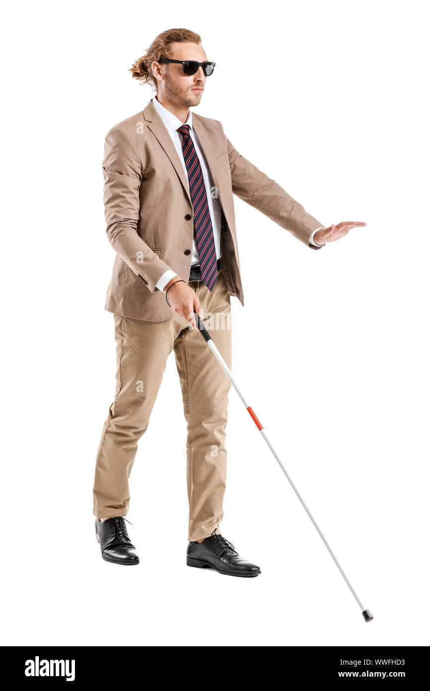 Blind man walking stick Ausgeschnittene Stockfotos und bilder Alamy