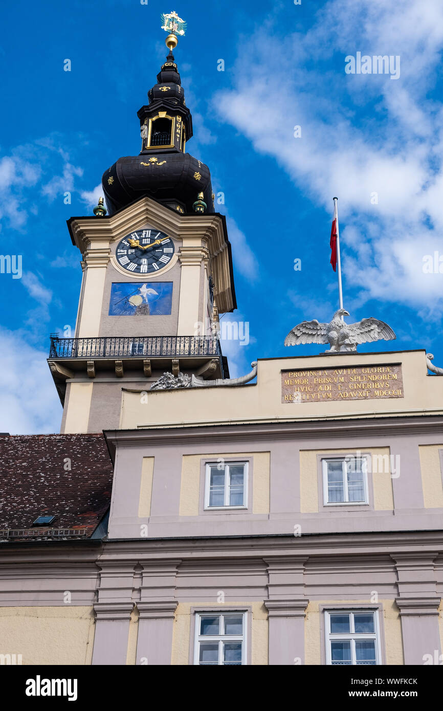 LINZ, ÖSTERREICH - 17. AUGUST 2019: Rathaus Gebäude Stockfoto