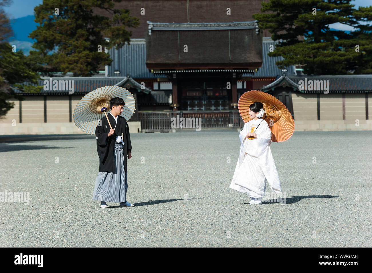 Traditionelle japanische Hochzeit Stockfoto