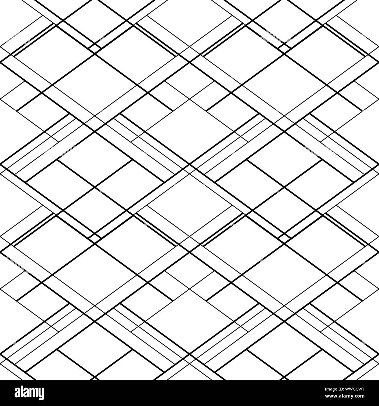 Zusammenfassung nahtlose Vektor Muster mit schwarzen Kreuz Linien auf einem weißen Hintergrund. Für Websites, Hintergrund, Wallpaper Design Stock Vektor