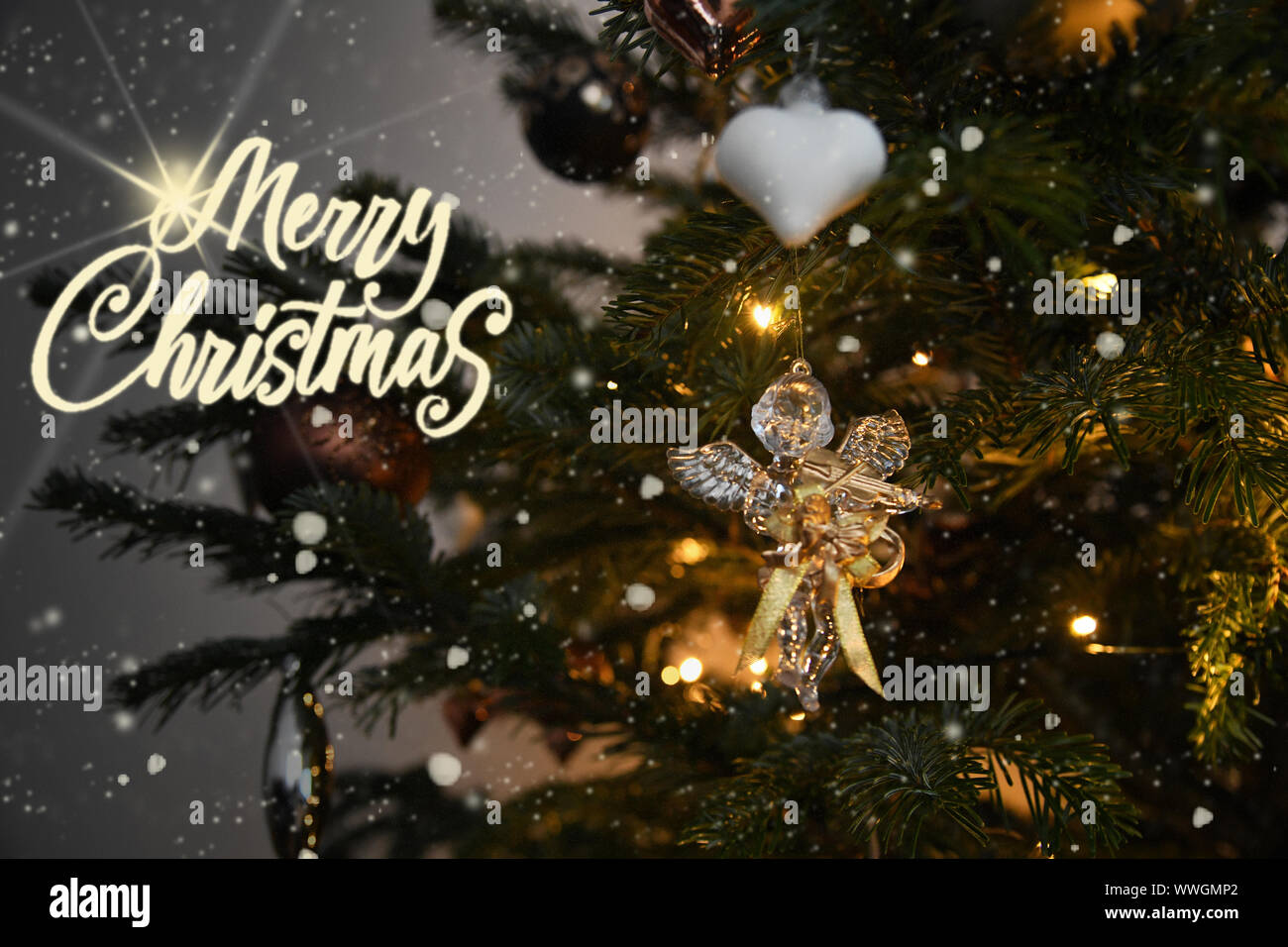 Christmas Angel Vintage Illustration Stockfotos und -bilder Kaufen - Alamy