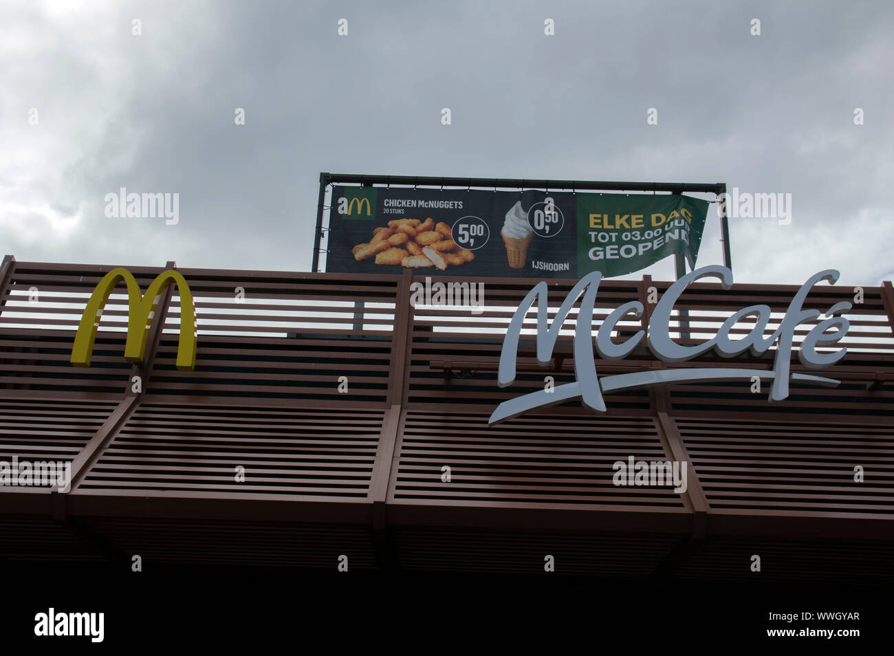 Reklametafeln McDonalds in Diemen Niederlande 2019 Stockfoto