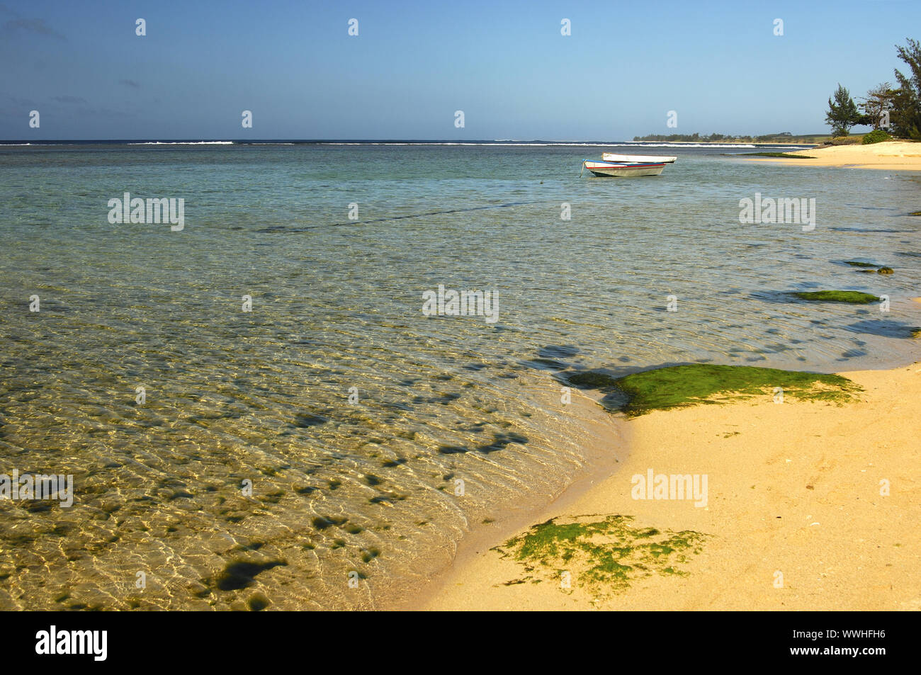 Unberührte Strände im Süden von Mauritius Stockfoto