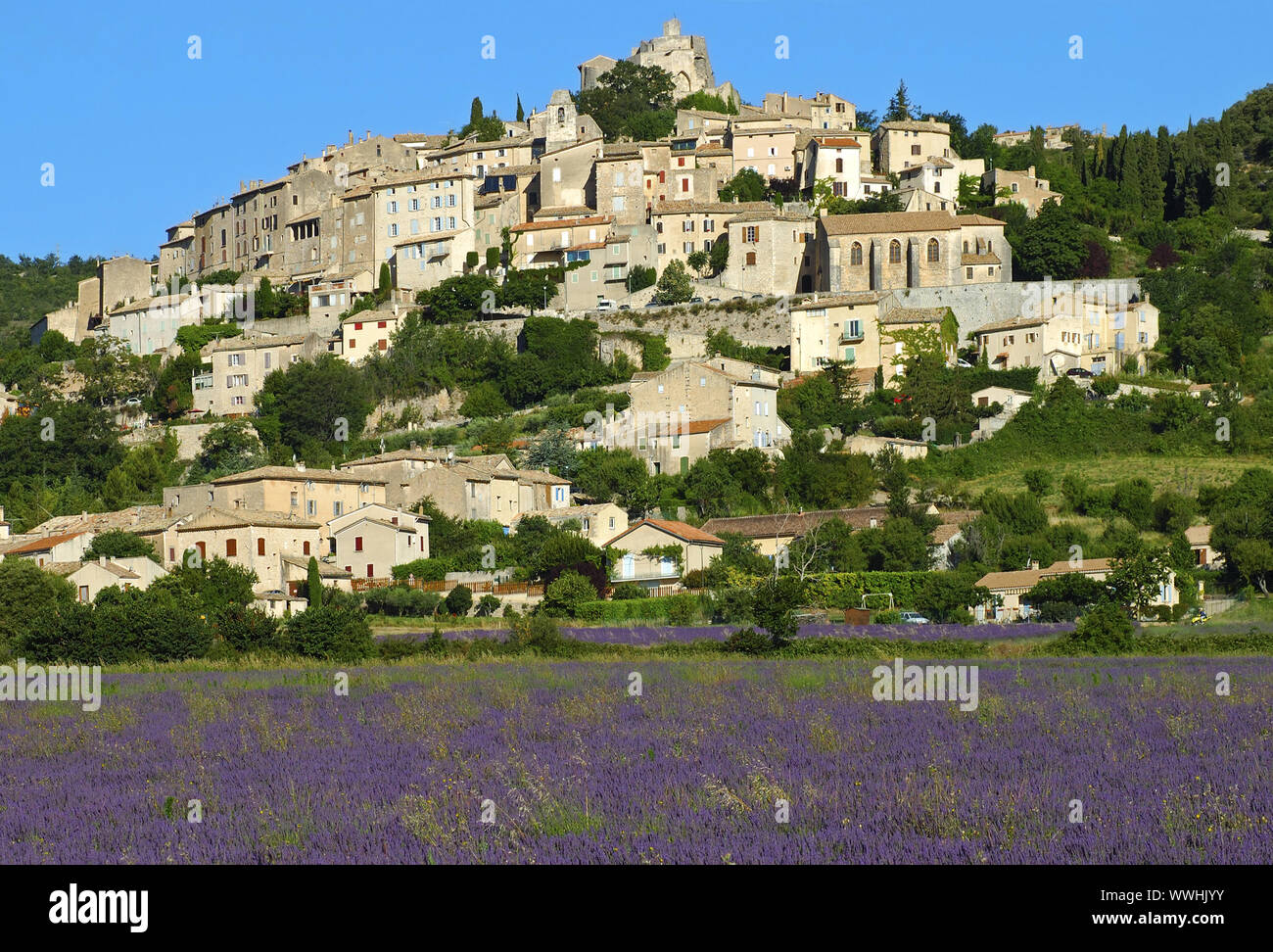 Die Stadt Banon in der Provence, Frankreich Stockfoto