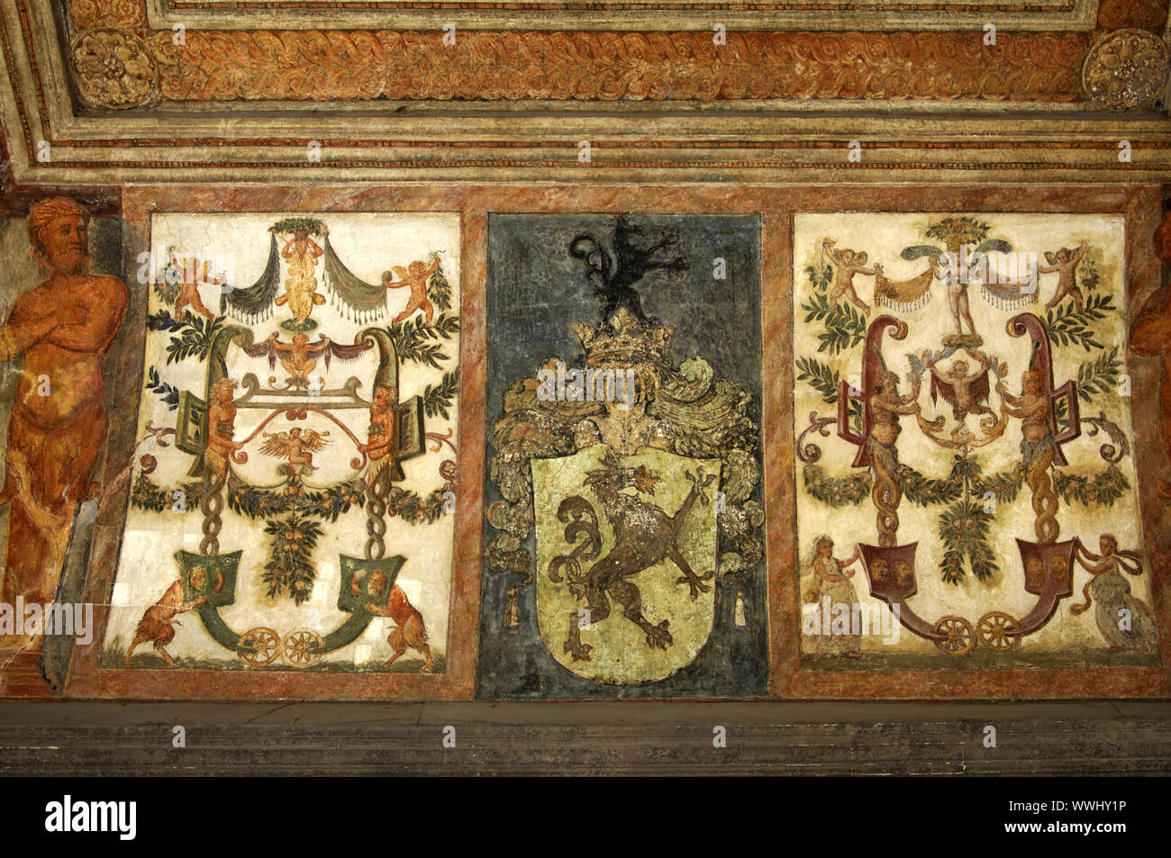 Wappen in der Schweizertor, Hofburg, Wien Stockfoto