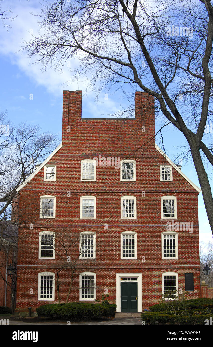 Massachusetts Hall, Harvard Universität, USA Stockfoto