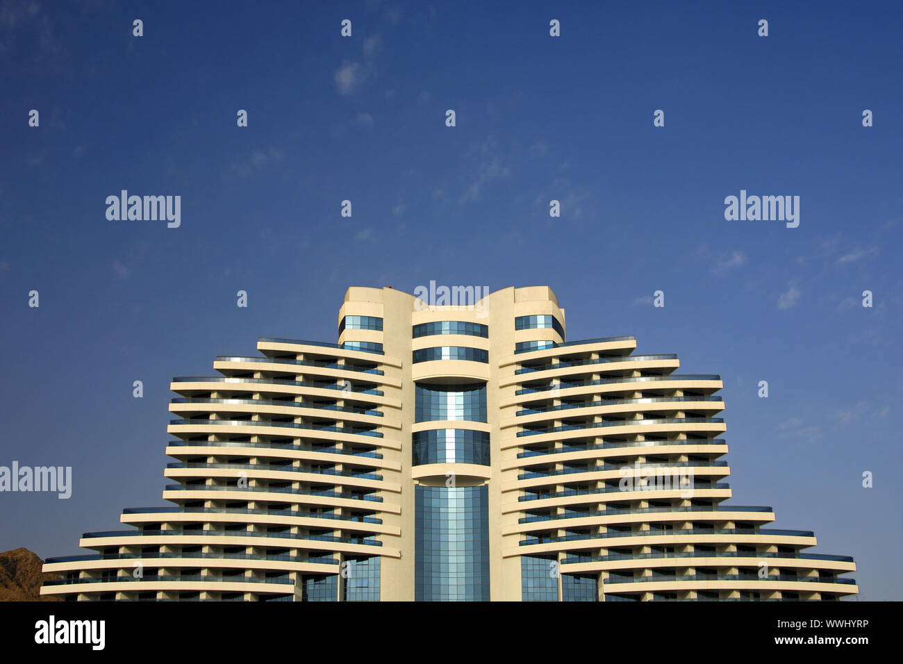 Meridien Al Aqah, Fujairah Verletzung Resort Hotel Stockfoto
