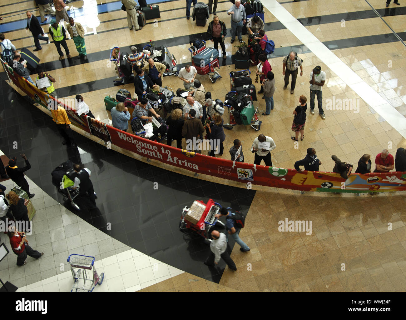 Ankunftshalle, Johannesburg International Airport Stockfoto