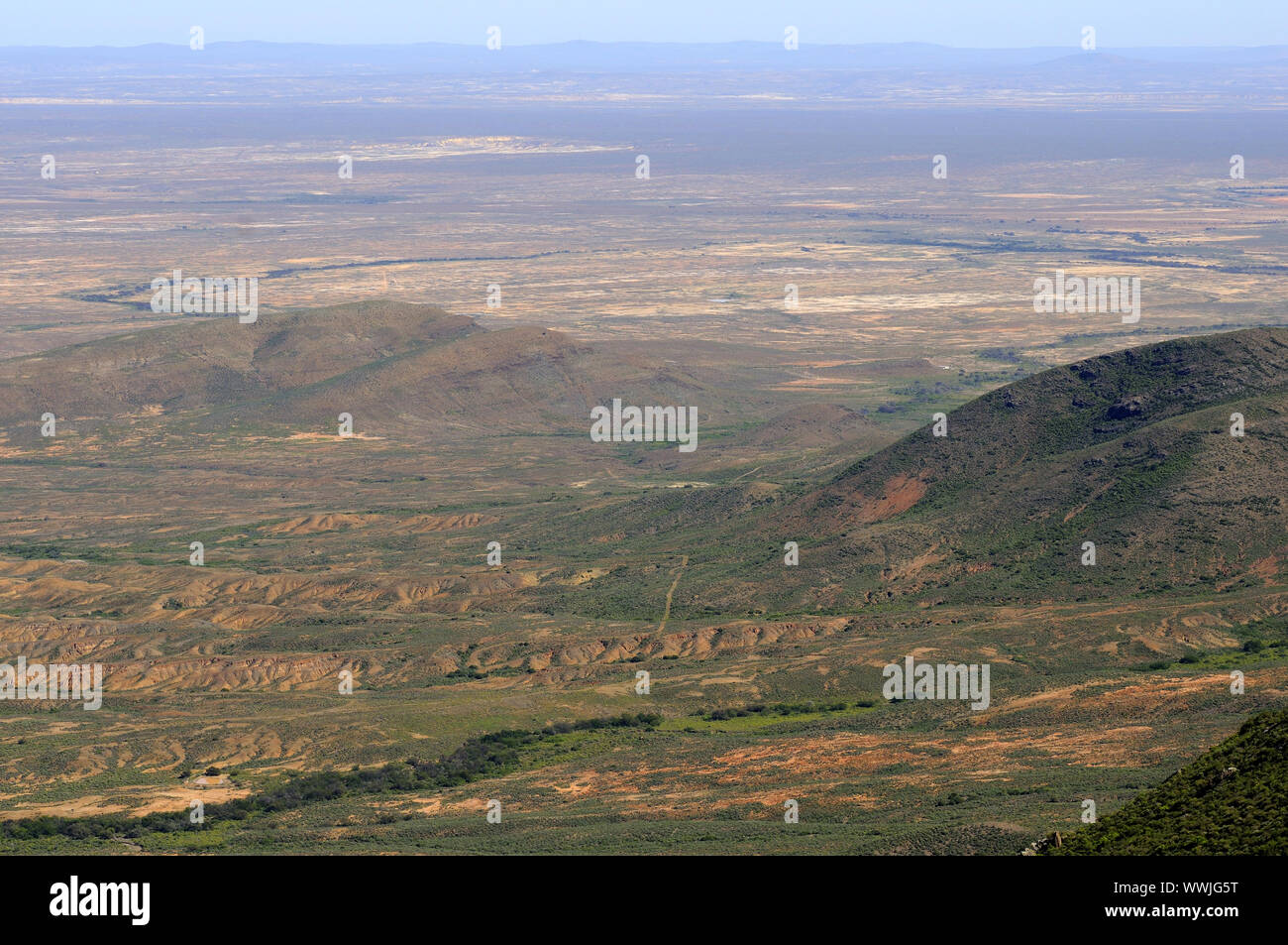 Knervslakte Plateau aus dem Vanrhyns Pass gesehen Stockfoto