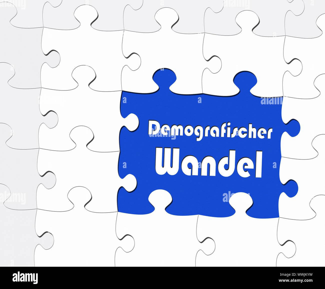 Der demografische Wandel - Konzept Bild Stockfoto