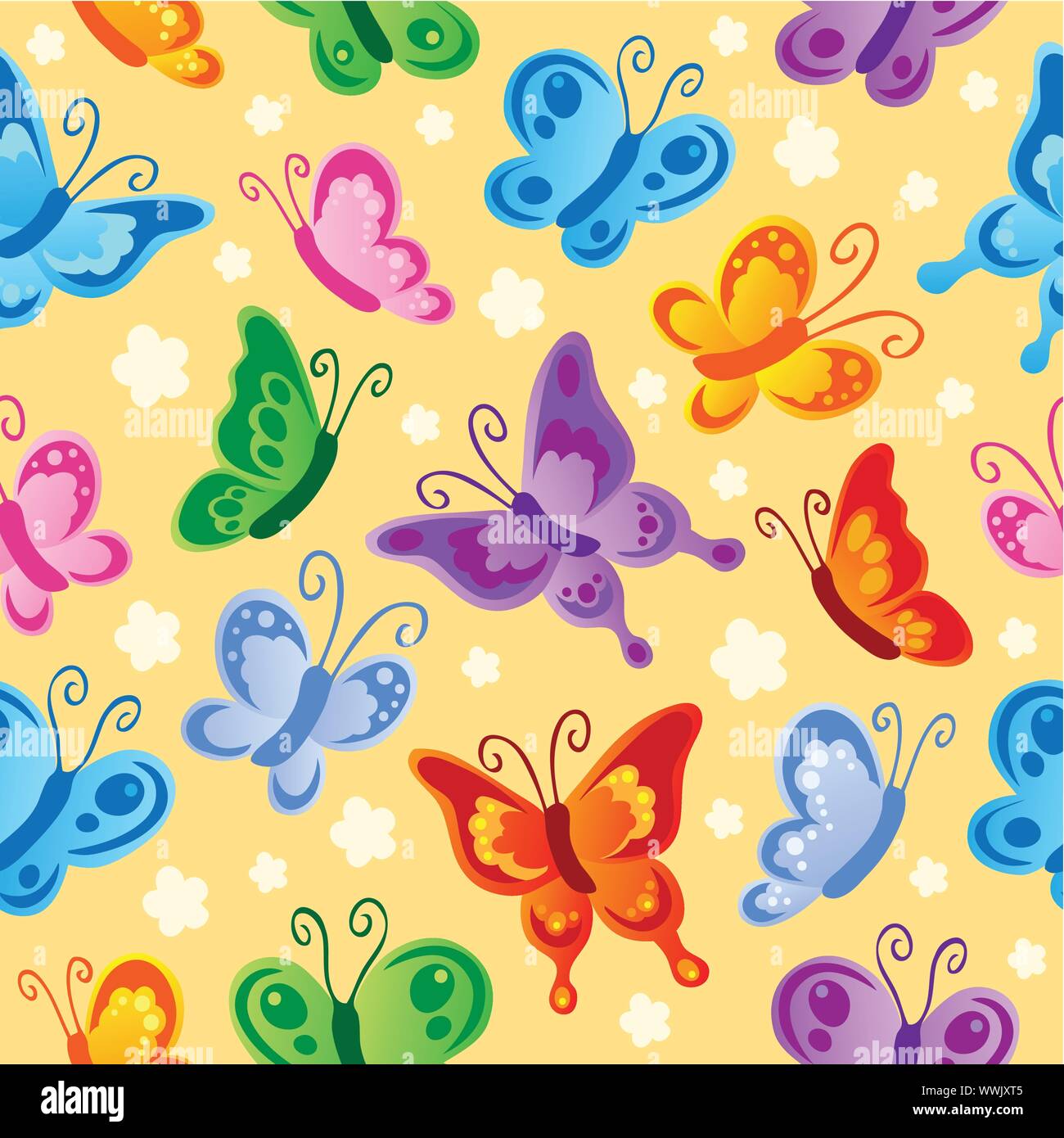 Schmetterling nahtlose Hintergrund 1 Stock Vektor