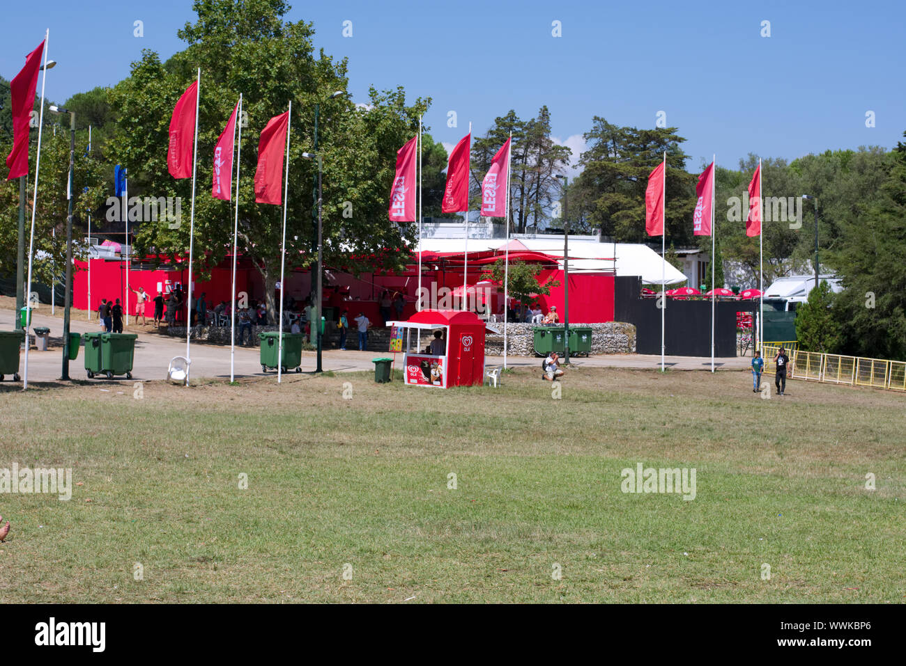 "Avante" - Kulturelle Veranstaltung organisiert von PCP, Seixal, Portugal Stockfoto