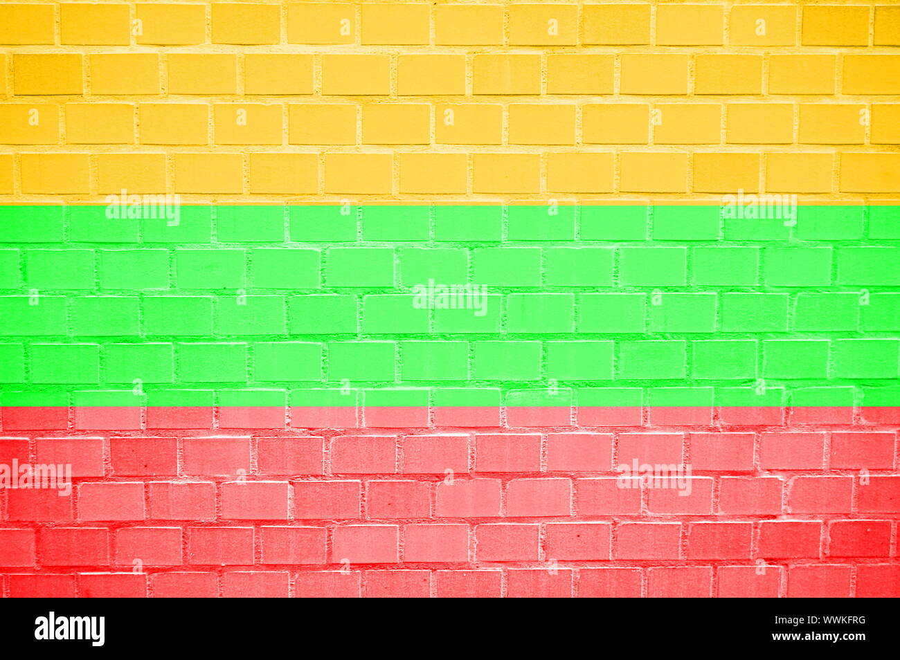 Flagge gemalt auf einem brickwall können als Hintergrund verwendet werden Stockfoto