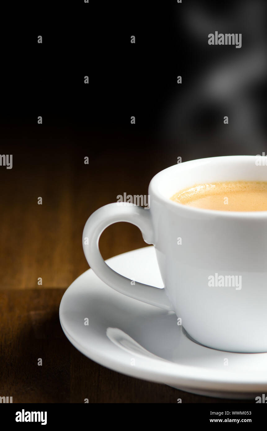 Espresso mit Text Raum Stockfoto