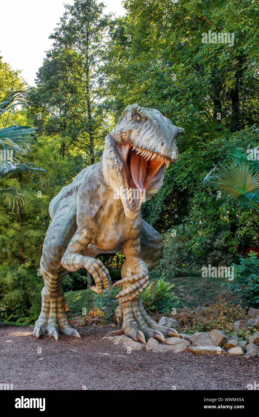 Modell der großen tyranosaurus rex Dschungel Stockfoto