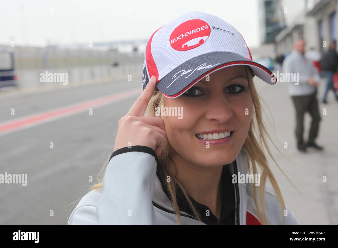 Modell, Playmate Doreen Seidel Rennfahrer bei den ADAC GT Masters 2013 Oschersleben/Bode Stockfoto