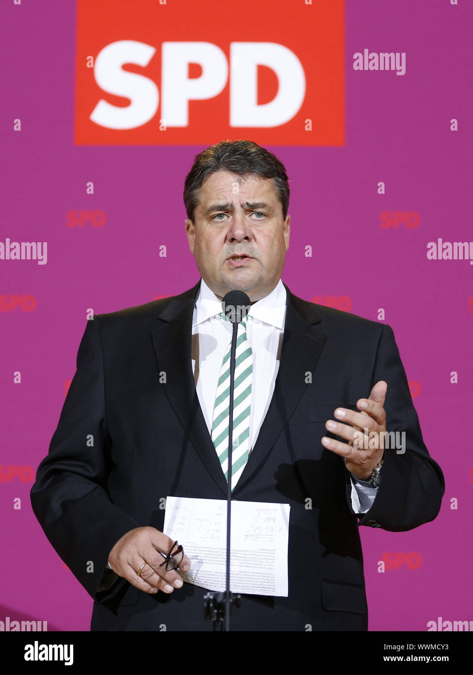 SPD erste große Partei, nachdem die Wahl Stockfoto