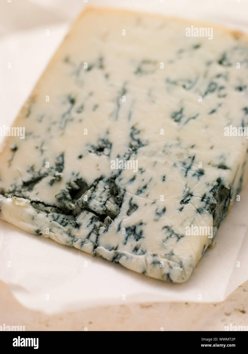 Keil aus Leicestershire Stilton Käse Stockfoto