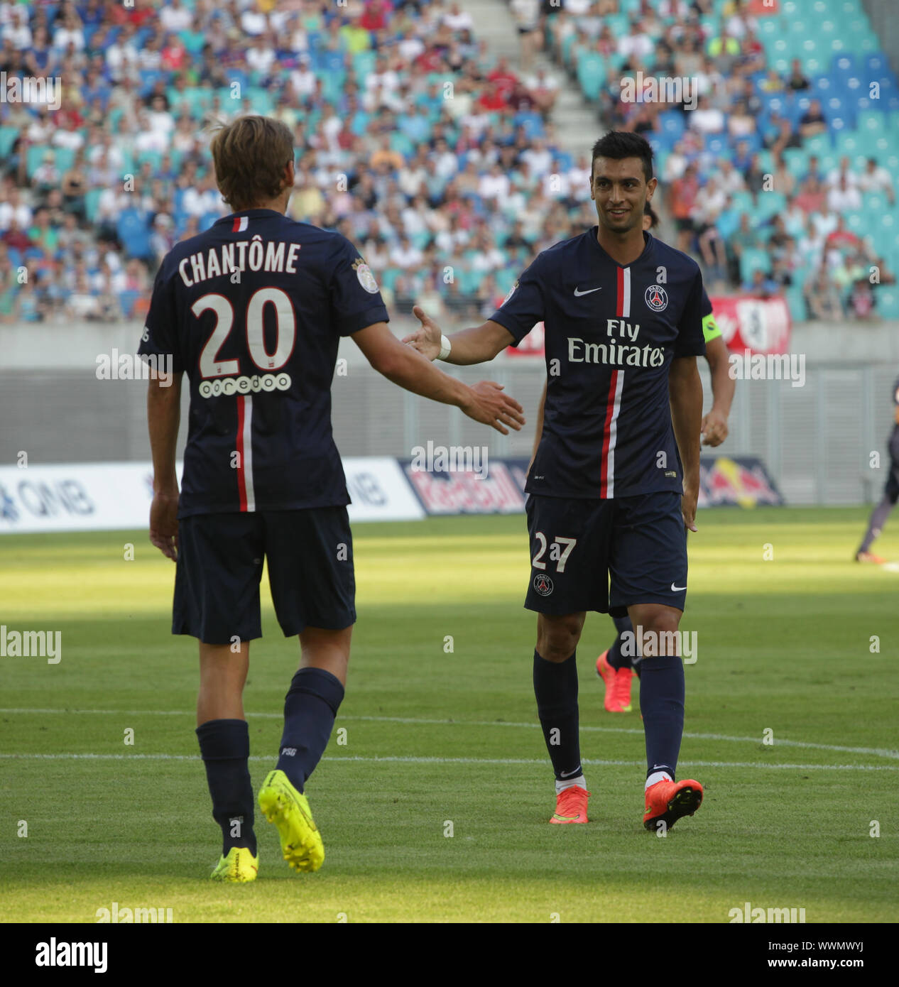 Testspiel RB Leipzig gegen Paris Saint-Germain FC am 18.7.14 Stockfoto