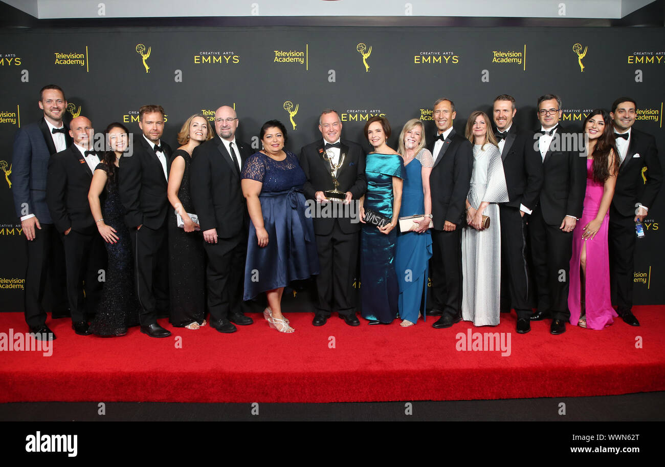 Los Angeles, Ca. 15 Sep, 2019. Mitglieder des NASA Jet Propulsion Laboratory, 2019 Creative Arts Emmy Awards Tag 2 Drücken Sie Zimmer, die in den Microsoft Theater in Los Angeles, Kalifornien am 15. September 2019. Credit: Faye Sadou/Medien Punch/Alamy leben Nachrichten Stockfoto